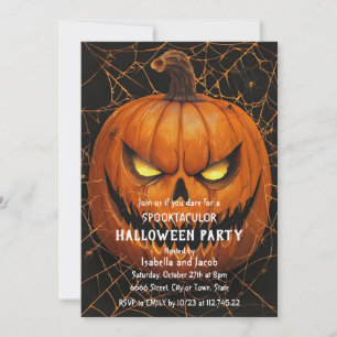 Jack O Lantern Halloween Feest Uitnodiging Griezel
