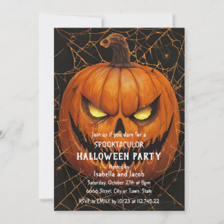 Jack O Lantern Halloween Feest Uitnodiging Griezel