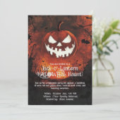 Jack-o'-Lantern HALLOWEEN Haunt! Uitnodiging (Staand voorkant)