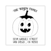 Jack-O-Lantern Halloween houten stempel (Afrduk)