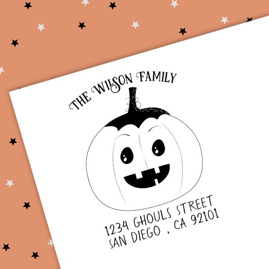 Jack-O-Lantern Halloween houten stempel