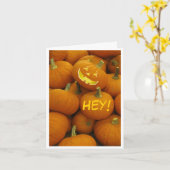 Jack O' Lantern Halloween Kaart (Gele Bloem)