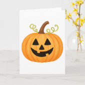 Jack-o’-Lantern Halloween Kaart (Gele Bloem)