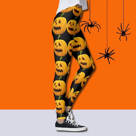 Jack-O-Lantern Halloween Leggings Pumpkin Pants