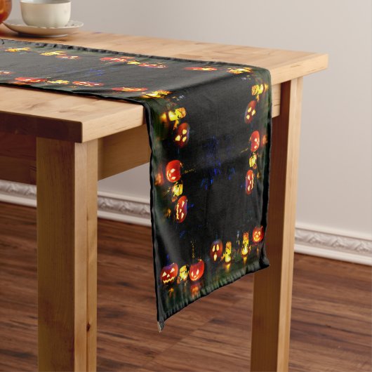Jack O Lantern Halloween Medium Table Runner Medium Tafelloper (Voorbeeld)