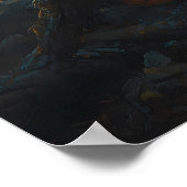 Jack-O'-Lantern Halloween met gloeiende pompoen Poster (Hoek)