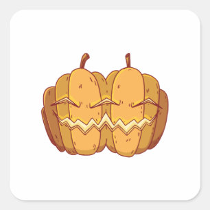 Jack O Lantern Halloween-ontwerp Vierkante Sticker