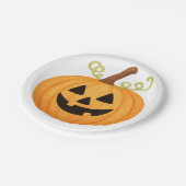 Jack-o’-Lantern Halloween Papieren Bordje (Gekanteld)