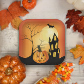 Jack O' Lantern Halloween Papieren Bordje