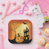 Jack O' Lantern Halloween Papieren Bordje (Feest)