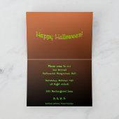 Jack-o-Lantern Halloween Party Invitation Kaart (Binnen)