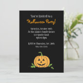 Jack 'O Lantern Halloween Party Kaart (Staand voorkant)