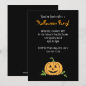 Jack 'O Lantern Halloween Party Kaart (Voorkant / Achterkant)