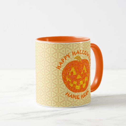 Jack O Lantern Halloween Pompoen Gepersonaliseerd Mok (Voorkant rechts)