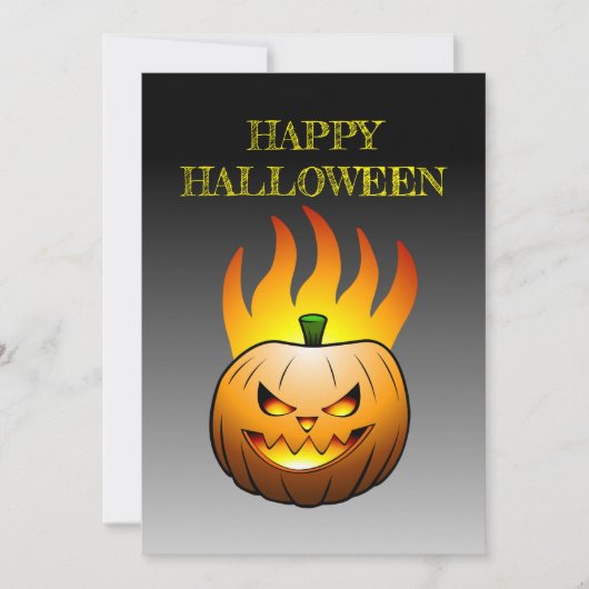 Jack-o-lantern Halloween pompoen Kaart (Voorkant)