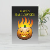 Jack-o-lantern Halloween pompoen Kaart (Staand voorkant)