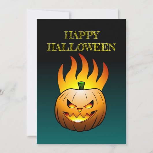 Jack-o-lantern Halloween pompoen Kaart (Voorkant)