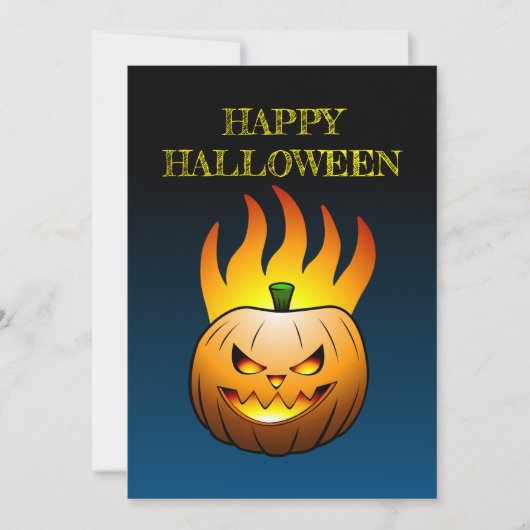Jack-o-lantern Halloween pompoen Kaart (Voorkant)