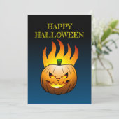 Jack-o-lantern Halloween pompoen Kaart (Staand voorkant)