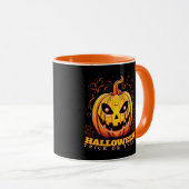 Jack-O-Lantern Halloween Pompoen Mok (Voorkant rechts)