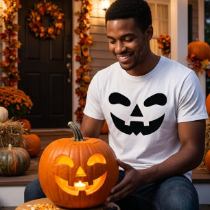 Jack O Lantern Halloween Pompoen Tri-Blend Shirt
