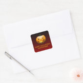 Jack-o-Lantern Halloween pompoen Vierkante Sticker (Envelop)