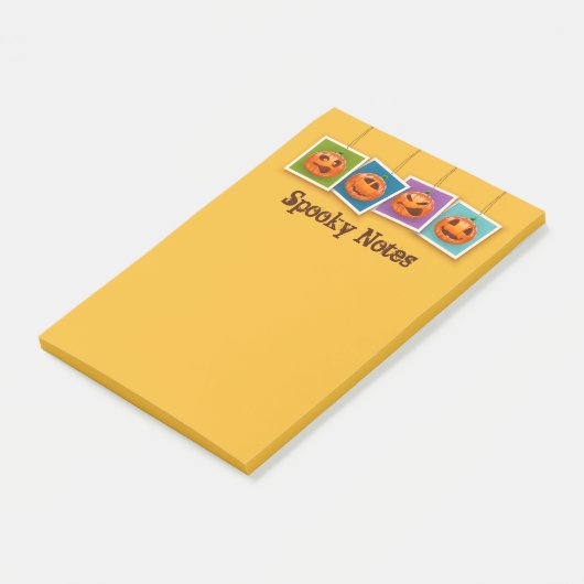 Jack-O-Lantern Halloween Post-It Notes (Schuin)