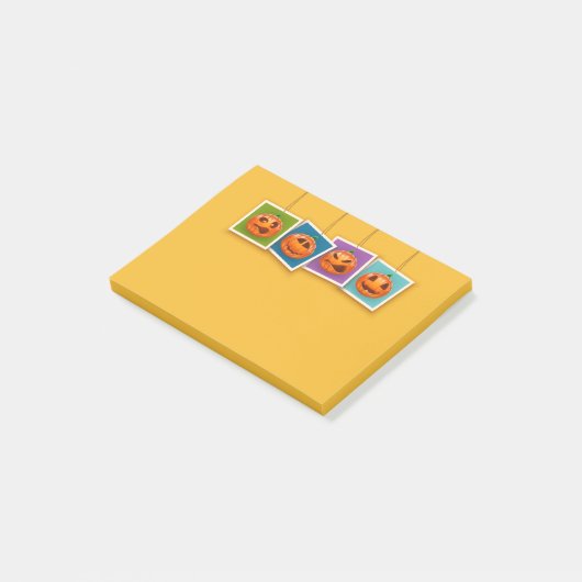 Jack-O-Lantern Halloween Post-It Notities Post-it® Notes (Schuin)