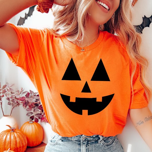 Jack-O-Lantern Halloween Pumpkin Face T-shirt