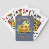 Jack O' Lantern Halloween Pumpkin Pokerkaarten (Achterkant)