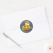 Jack O' Lantern Halloween Pumpkin Ronde Sticker (Envelop)