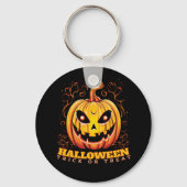 Jack-O-Lantern Halloween Pumpkin Sleutelhanger (Achterkant)