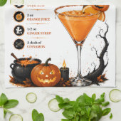 Jack O Lantern Halloween Recept Theedoek (Gevouwen)