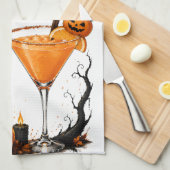Jack O Lantern Halloween Recept Theedoek (Quarter Fold)