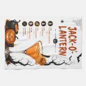 Jack O Lantern Halloween Recept Theedoek (Horizontaal)