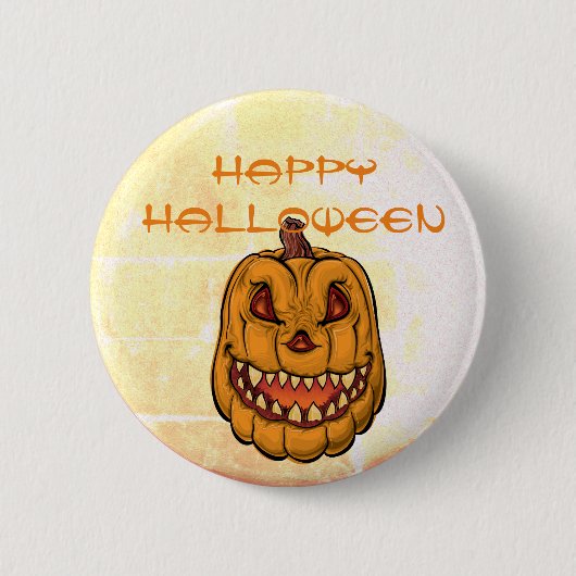 Jack-O-Lantern Halloween Ronde Button 5,7 Cm (Voorkant)