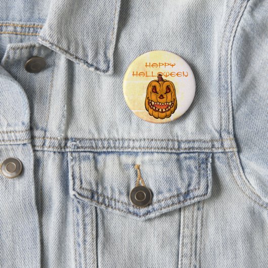 Jack-O-Lantern Halloween Ronde Button 5,7 Cm (In situ)