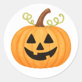 Jack-o’-Lantern Halloween Ronde Sticker