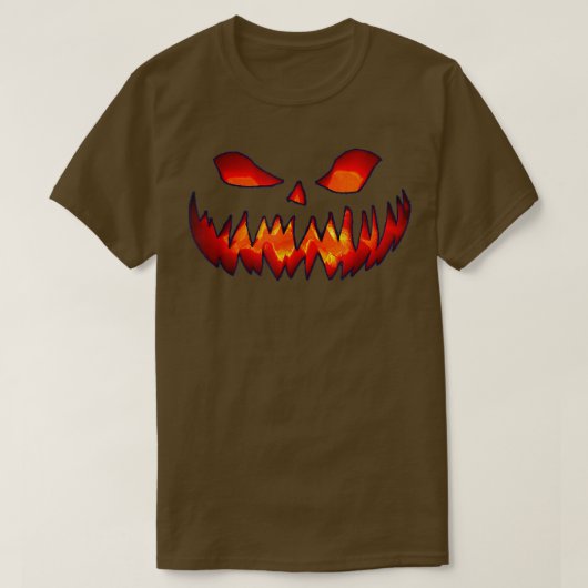 JACK O' LANTERN HALLOWEEN SCARY MEAN PUMPKIN CREEP T-SHIRT (Design voorkant)