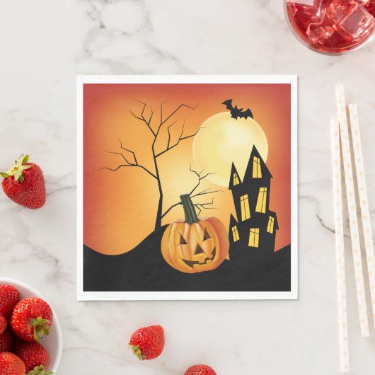 Jack O' Lantern Halloween Servet (Insitu)