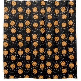Jack O Lantern Halloween Snoep Bucket Douchegordijn