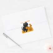 Jack O Lantern Halloween Sticker Black Cat 2 (Envelop)
