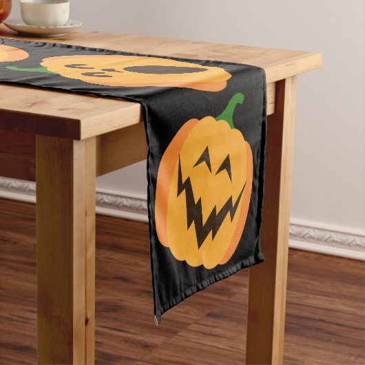 Jack o' lantern Halloween Table Runner Korte Tafelloper (Voorbeeld)