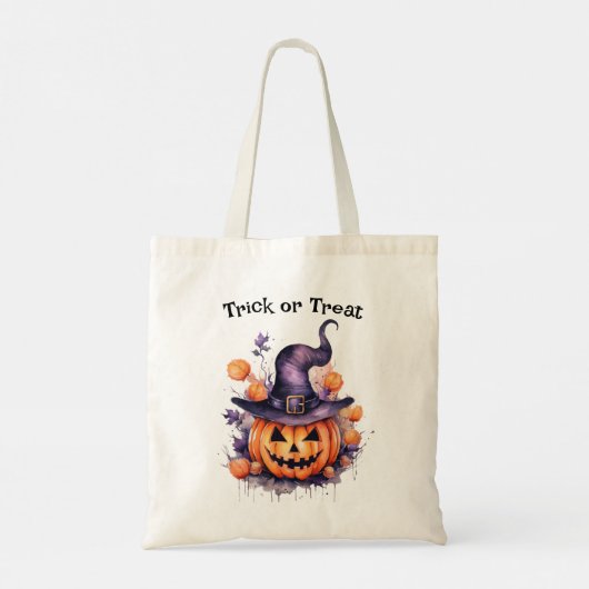 Jack o Lantern Halloween Trick or treat Tote Bag (Achterkant)