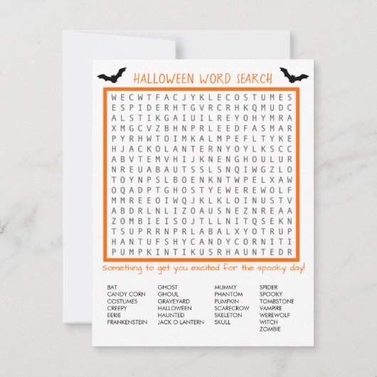 Jack O Lantern Halloween uitnodiging (Achterkant)