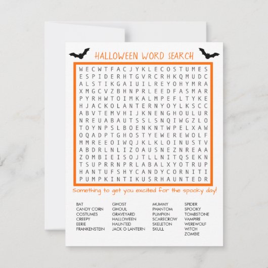 Jack O Lantern Halloween uitnodiging (Achterkant)