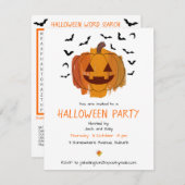 Jack O Lantern Halloween uitnodiging (Voorkant / Achterkant)