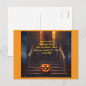Jack-o-Lantern Halloween Uitnodiging Briefkaart (Voorkant / Achterkant)