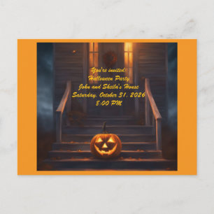 Jack-o-Lantern Halloween Uitnodiging Briefkaart