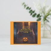 Jack-o-Lantern Halloween Uitnodiging Briefkaart (Staand voorkant)